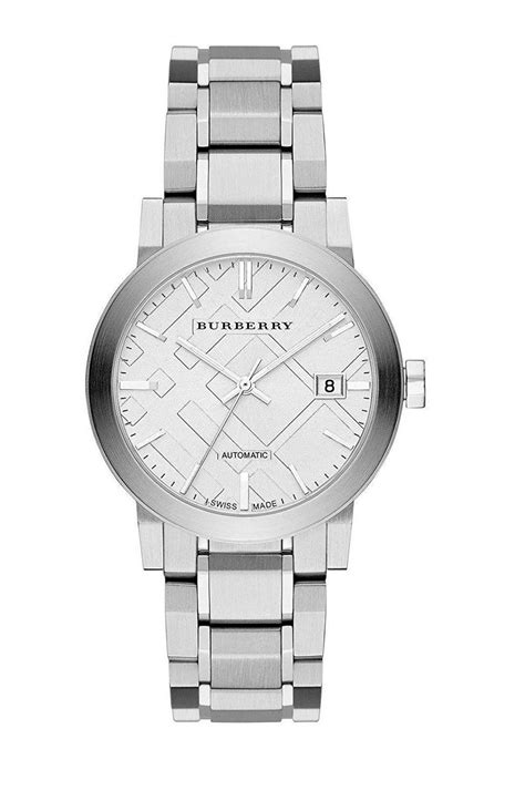 burberry the city unisex watch bu9320|Burberry The City Silver Dial Haymarket Check Fabric .